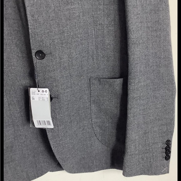 Mango Man Smart 100% Wool Button Up Sport Coat Double Vented W/Notch US 44  NWT - Picture 3 of 10